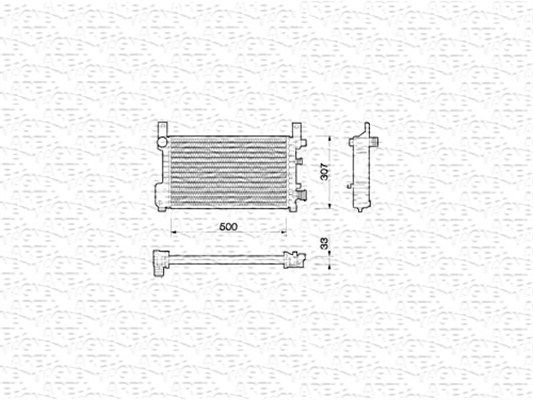 MAGNETI MARELLI radiatorius, variklio aušinimas 350213784000